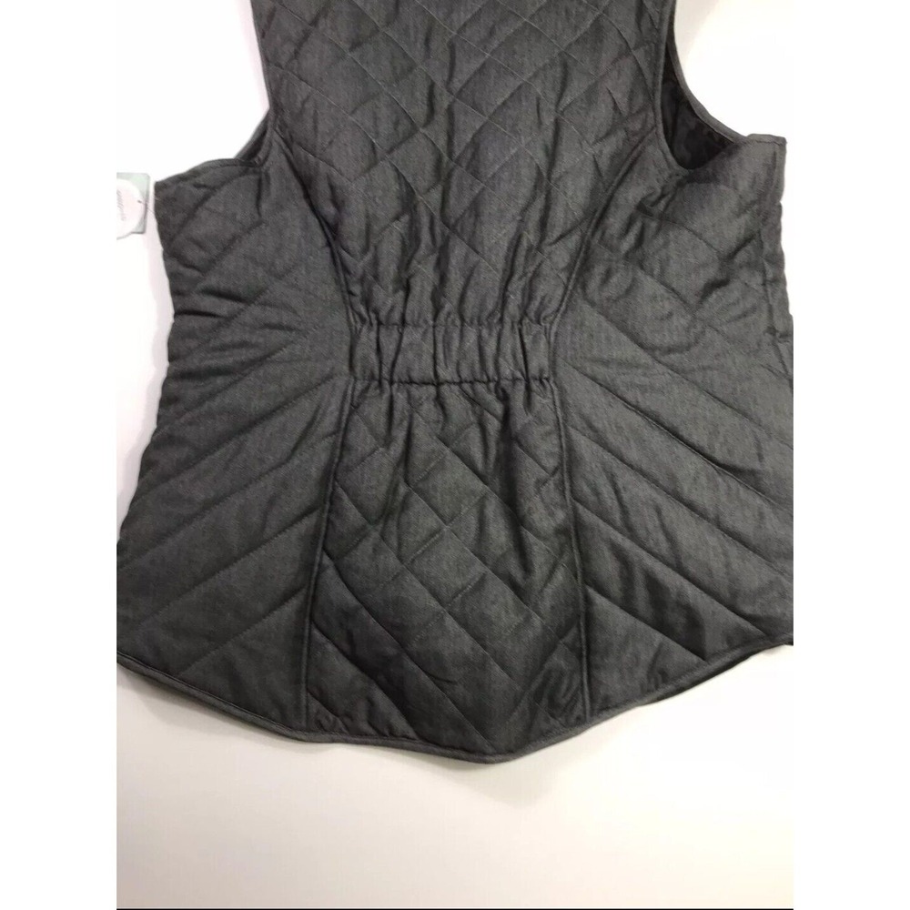 Magellan Womens Willow Creek Active Vest Classic FIt SIze 1XL Light Gray Zip Up - Picture 8 of 9